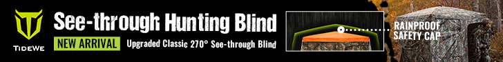 Ad for a TideWe hunting blind.