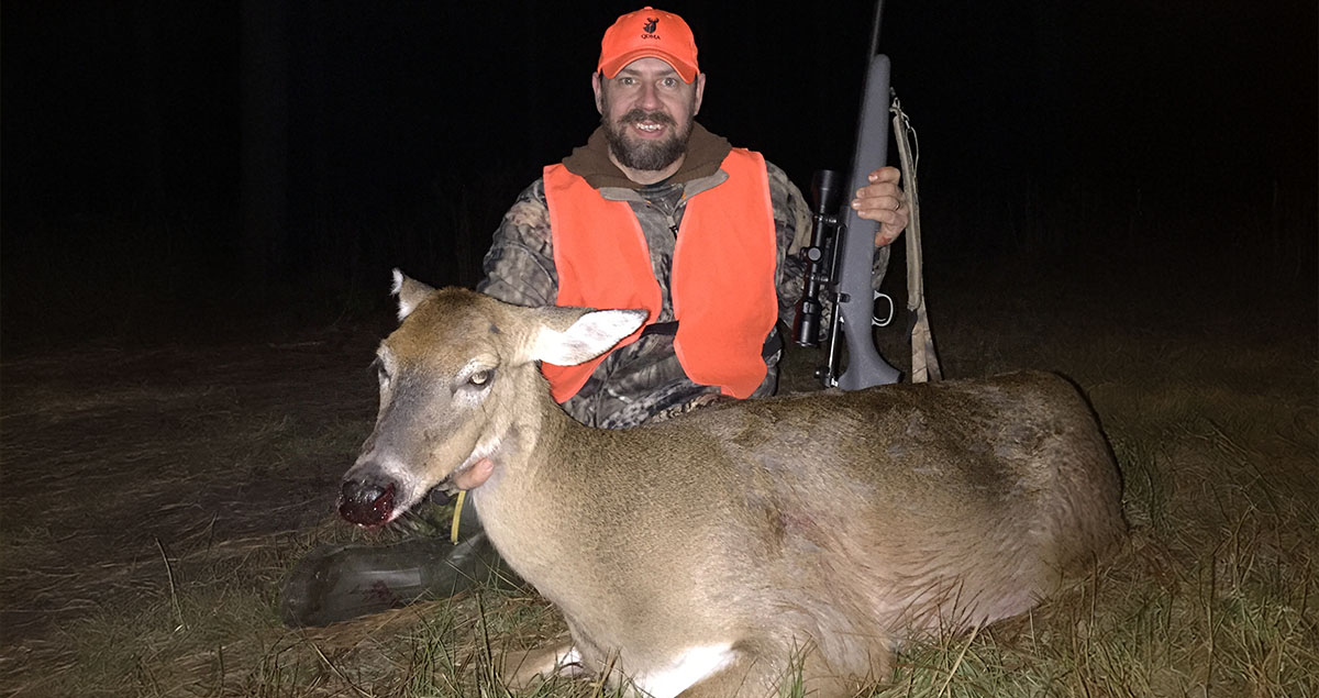 The author with a large Georgia doe.