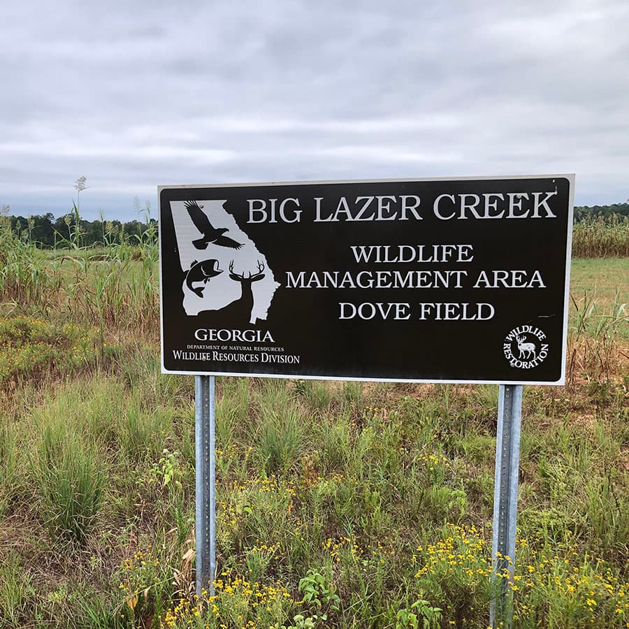 A sign on a Georgia wildlife management area.