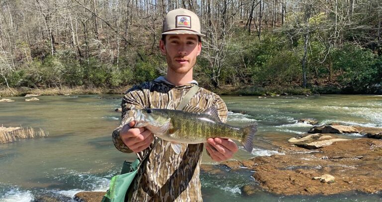 Evan York with a nice Flint River shoal bass.