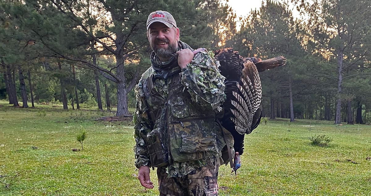 Georgia Afield owner Brian Grossman with a spring turkey.