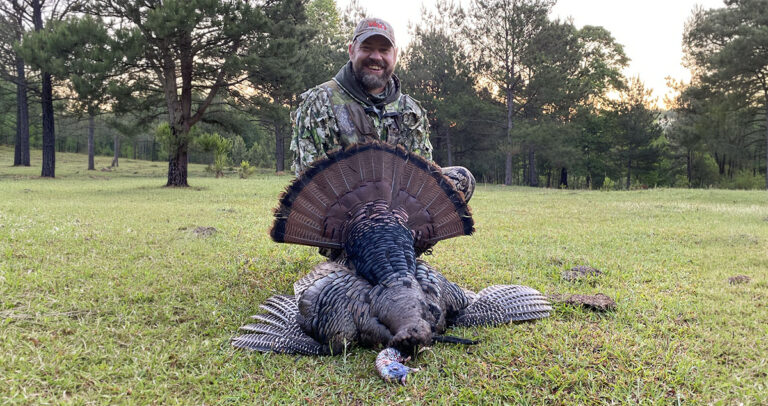 The author with a Georgia turkey he harvested.